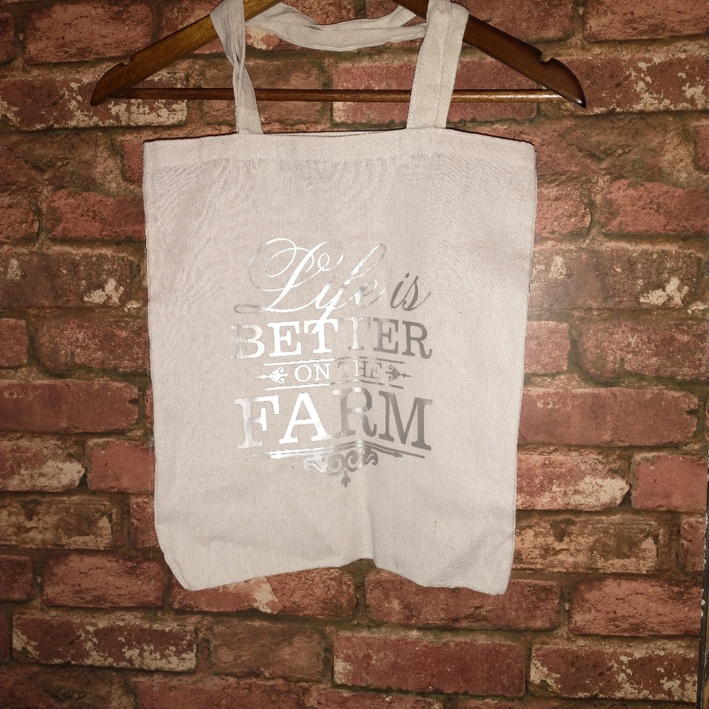 Life is better on the farm tote bag